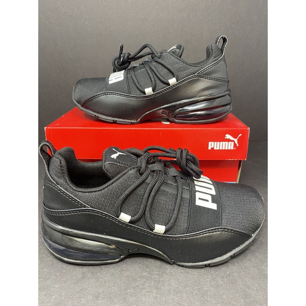 PUMA Cell Regulate PS Toddler - Youth Running Shoes Size 2C‎ Black White NIB - Picture 2 of 9